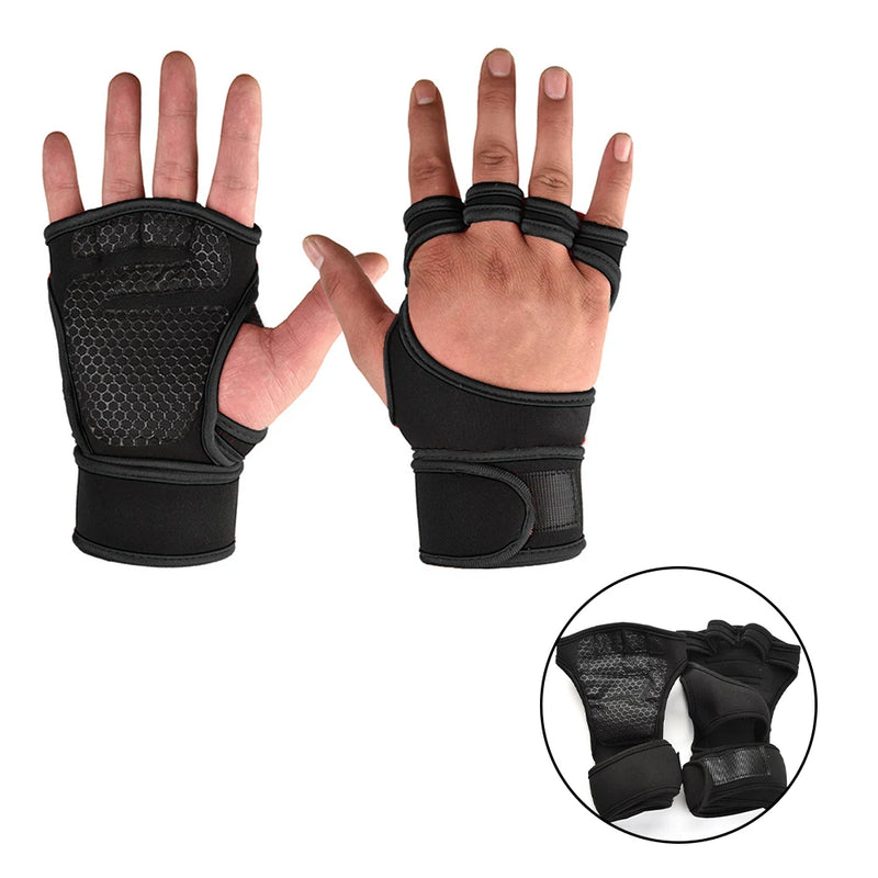 Guantes de gimnasia para manos, muñecas y palmas