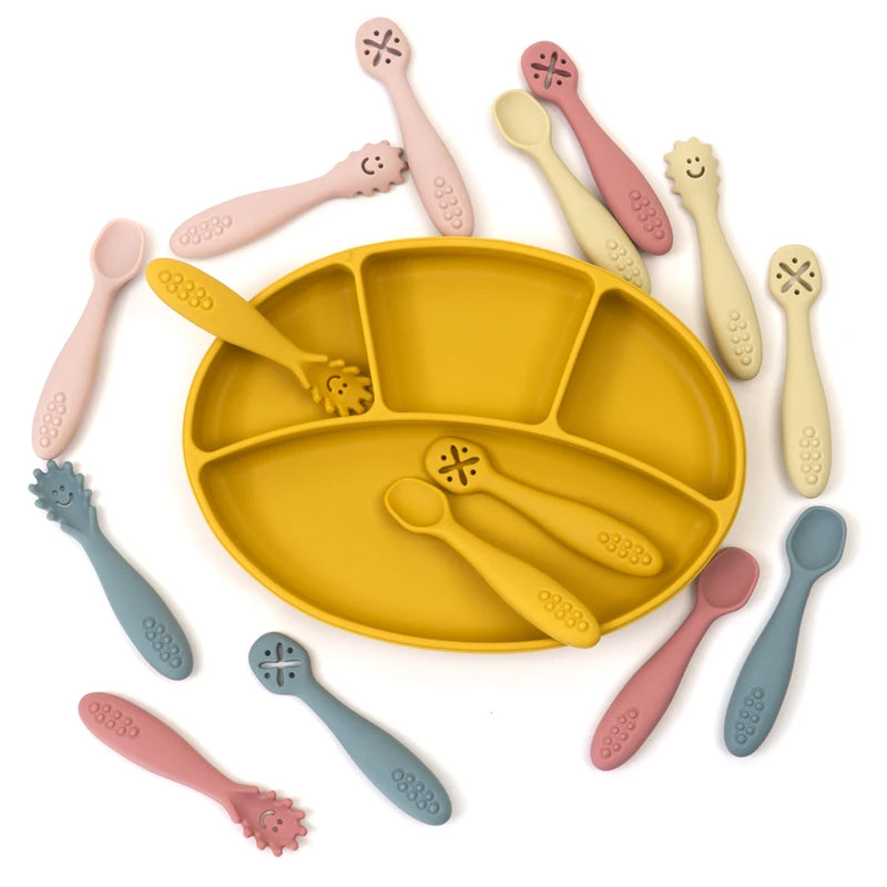 Baby Silicone Spoon Fork Set