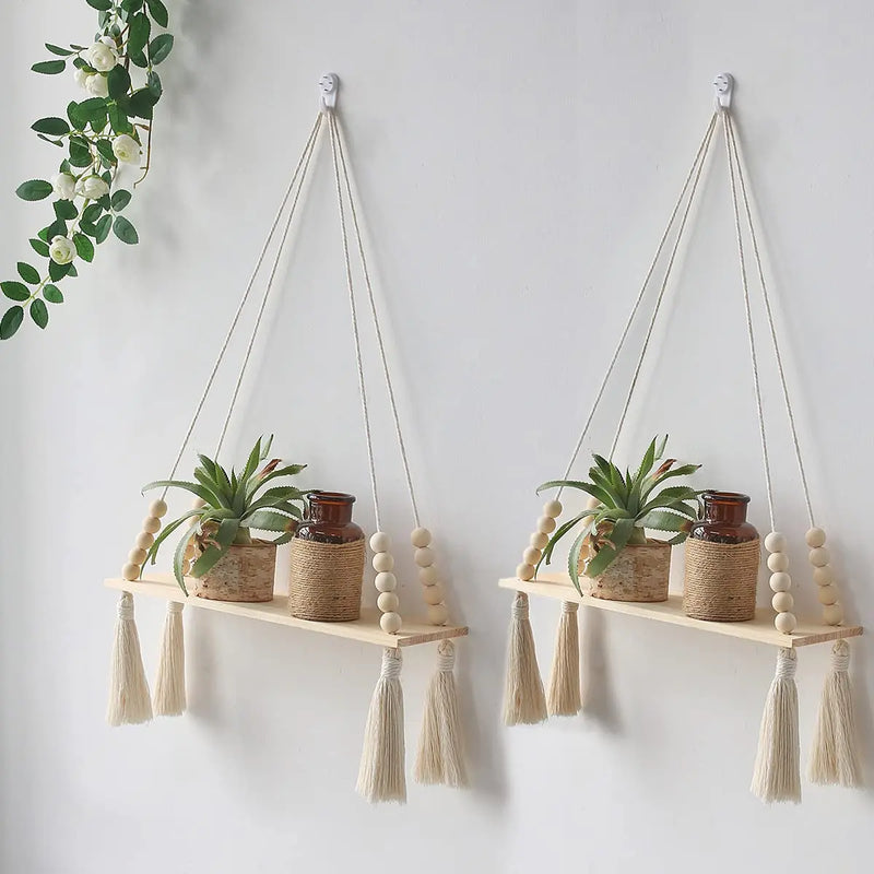 Macrame Wall Hanging Shelves