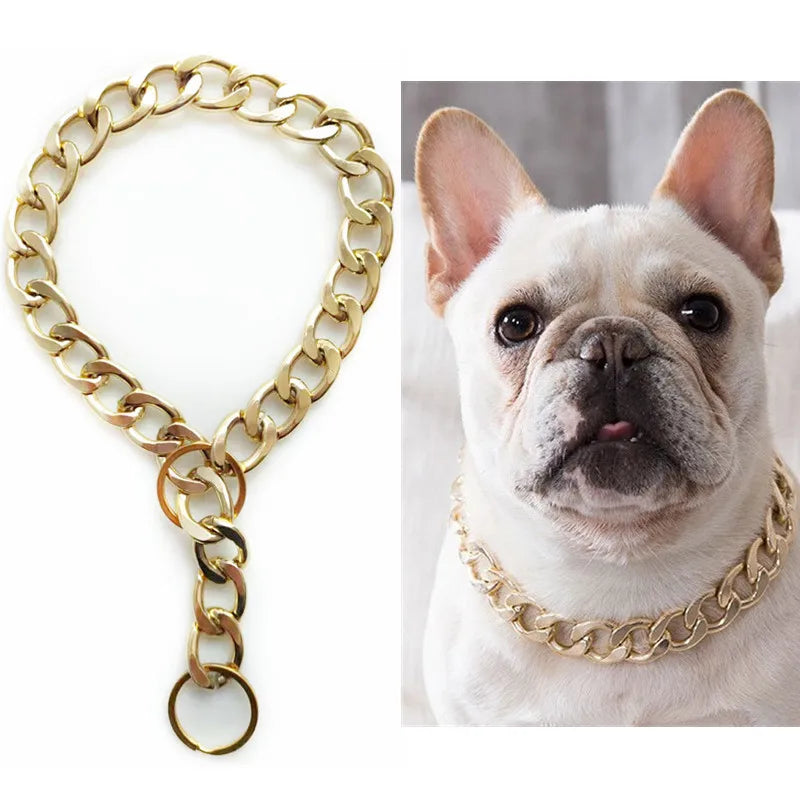 Dog Luxury Gold Chain Collar