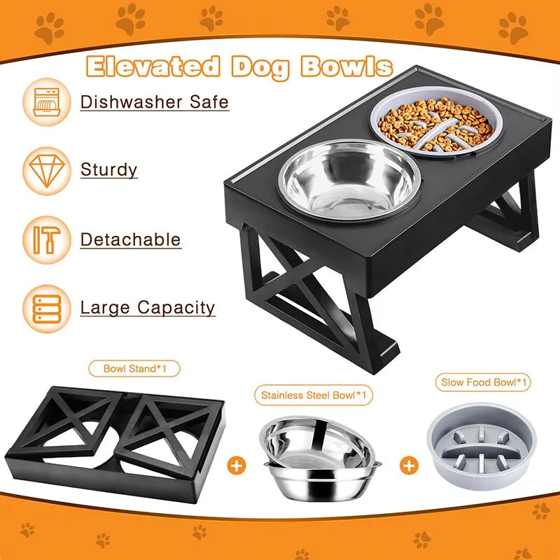 Dog Double Elevated Stand Bowl