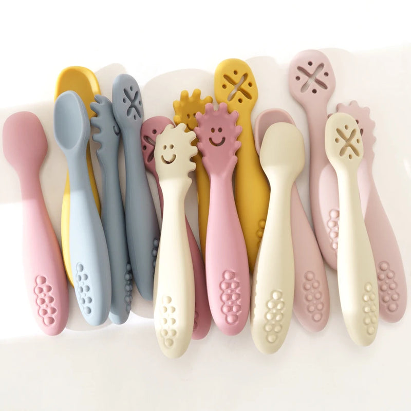 Baby Silicone Spoon Fork Set