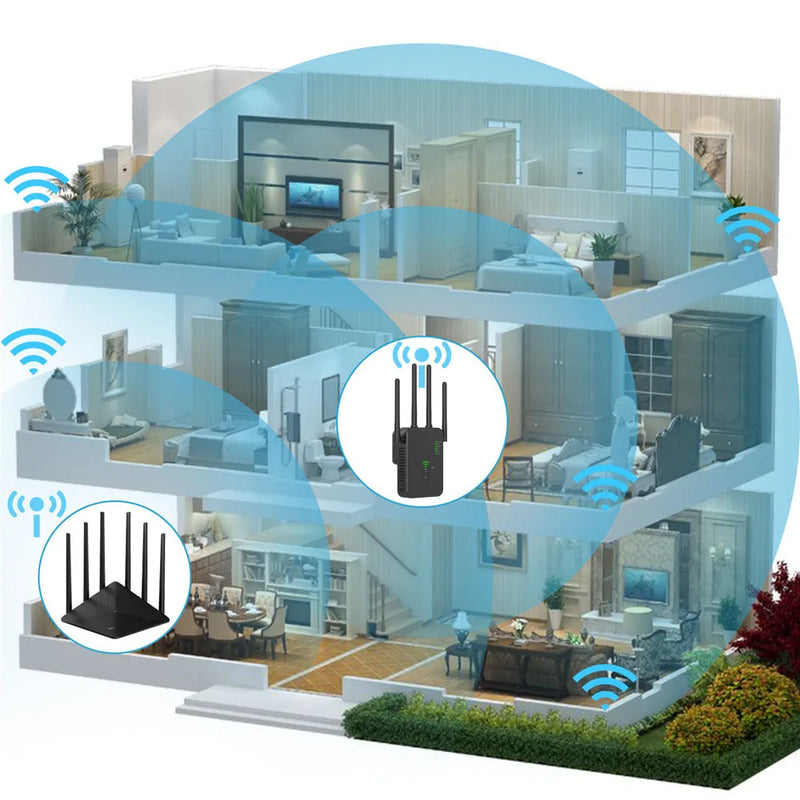 1200Mbps Dual-Band Repeater WiFi