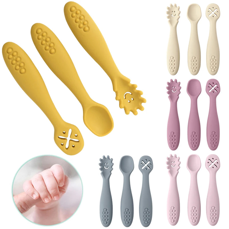 Baby Silicone Spoon Fork Set