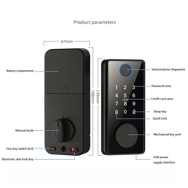 Door Smart Digital Bluetooth Lock